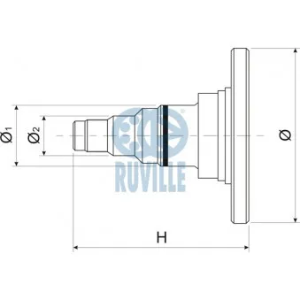 Fusée d'essieu, suspension de roue RUVILLE 415701
