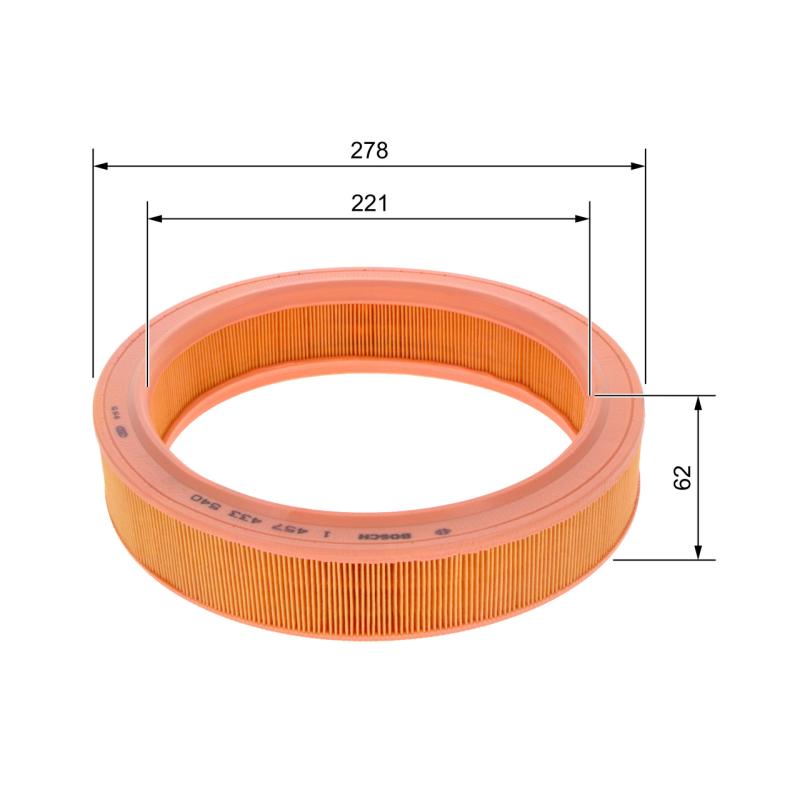 Filtre à air BOSCH 1 457 433 540 - Visuel 1
