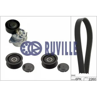 Jeu de courroies trapézoïdales à nervures RUVILLE