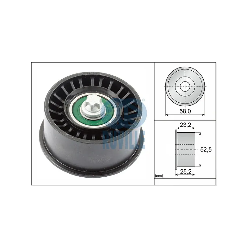 Poulie renvoi/transmission, courroie de distribution RUVILLE 55373