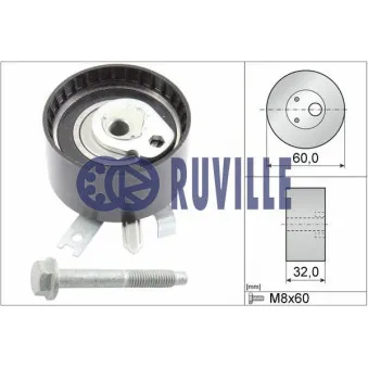 Poulie-tendeur, courroie crantée RUVILLE 55581