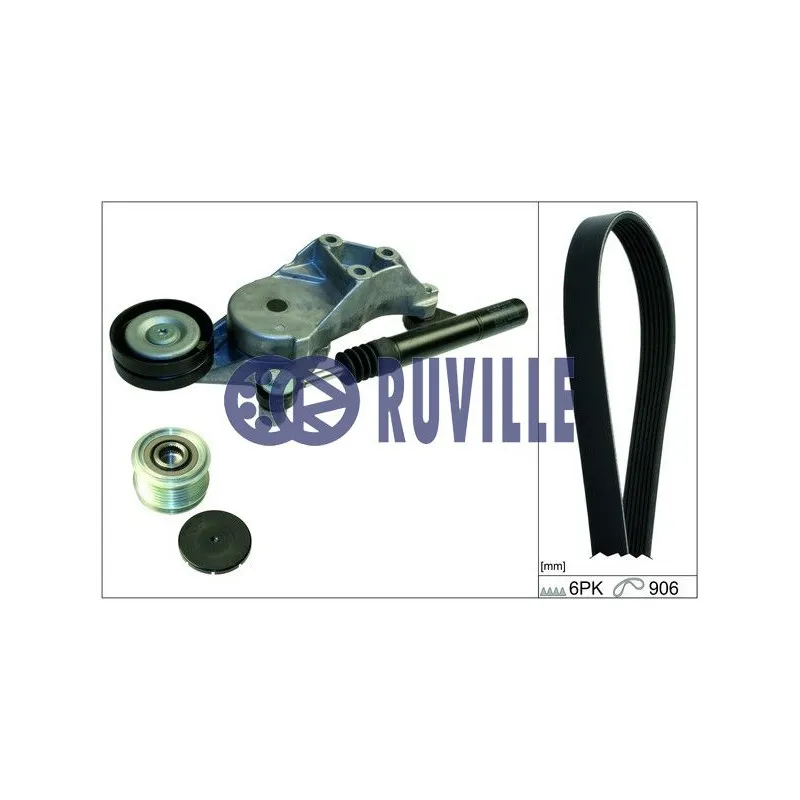 Jeu de courroies trapézoïdales à nervures RUVILLE 5571480