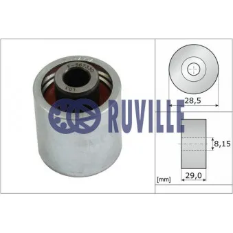 Poulie renvoi/transmission, courroie de distribution RUVILLE 55773