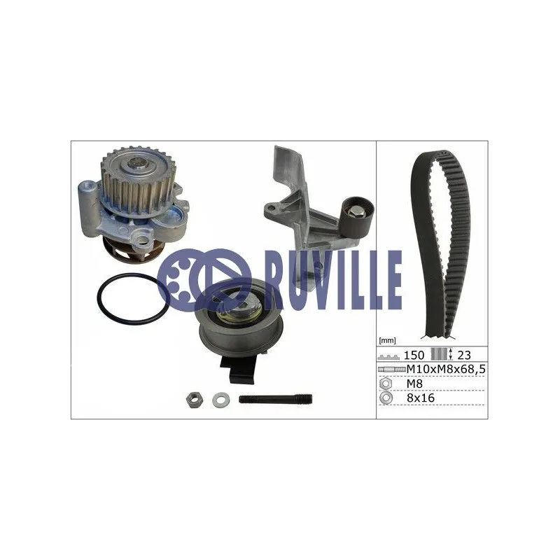 Pompe à eau + kit de courroie de distribution RUVILLE 56364711