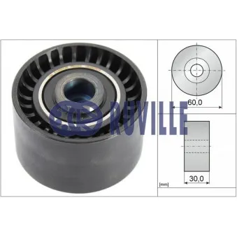 Poulie renvoi/transmission, courroie de distribution RUVILLE 56642