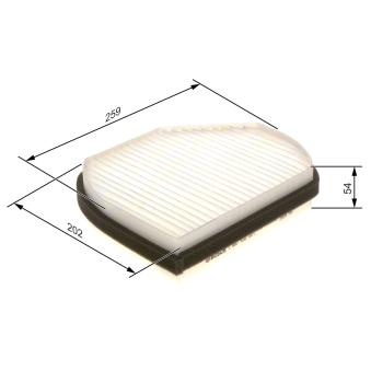 Filtre, air de l'habitacle BOSCH 1 987 432 001
