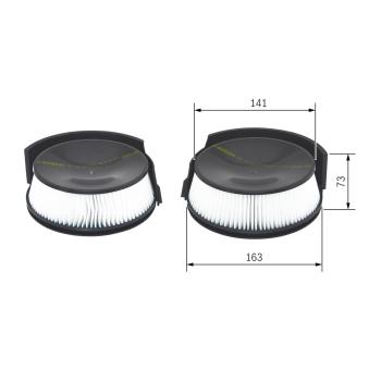 Filtre, air de l'habitacle BOSCH 1 987 432 104