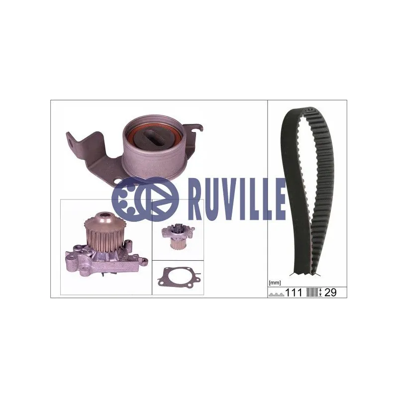 Pompe à eau + kit de courroie de distribution RUVILLE 57312701