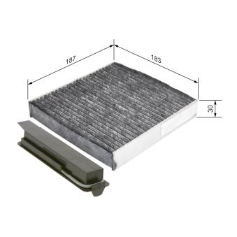 Filtre, air de l'habitacle BOSCH 1 987 435 501