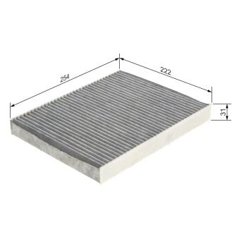 Filtre, air de l'habitacle BOSCH 1 987 435 596