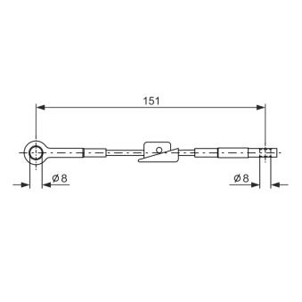 Tirette à câble, frein de stationnement BOSCH 1 987 477 367