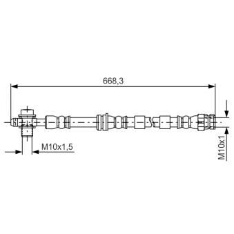 Flexible de frein BOSCH 1 987 481 693