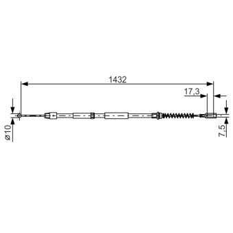 Tirette à câble, frein de stationnement BOSCH