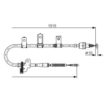 Tirette à câble, frein de stationnement BOSCH