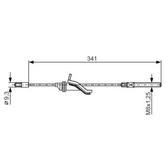 Tirette à câble, frein de stationnement BOSCH