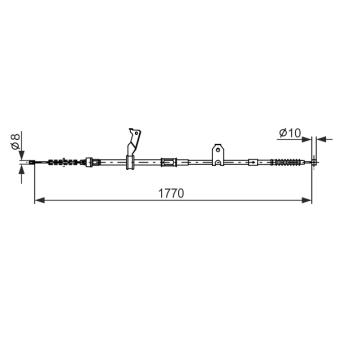 Tirette à câble, frein de stationnement BOSCH