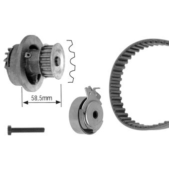 Pompe à eau + kit de courroie de distribution BOSCH 1 987 948 733