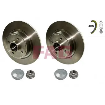 Jeu de 2 disques de frein arrière FAG 713 5310 10