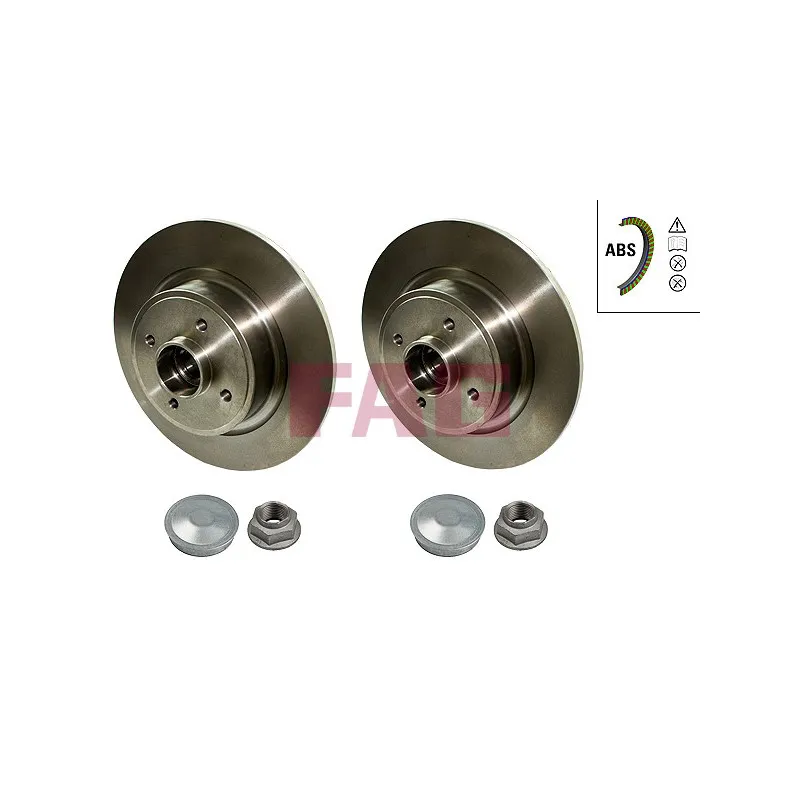 Jeu de 2 disques de frein arrière FAG 713 5310 10
