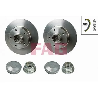 Jeu de 2 disques de frein arrière FAG 713 5311 40