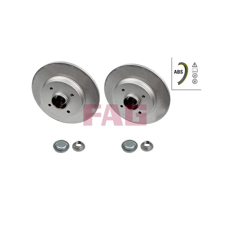 Jeu de 2 disques de frein arrière FAG 713 5406 20