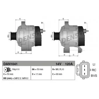 Alternateur DENSO DAN1041