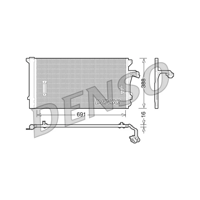 Condenseur, climatisation DENSO DCN02003