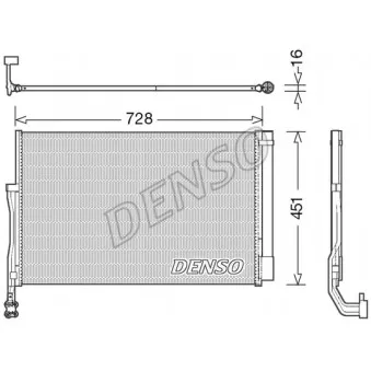 Condenseur, climatisation DENSO DCN02007