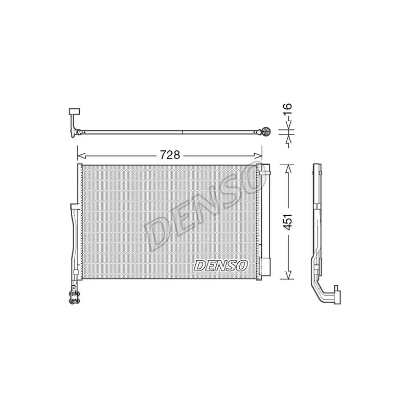 Condenseur, climatisation DENSO DCN02007
