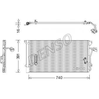 Condenseur, climatisation DENSO DCN02027