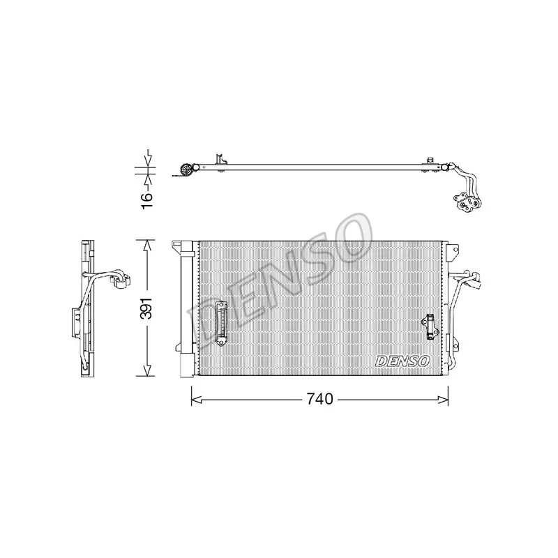 Condenseur, climatisation DENSO DCN02027