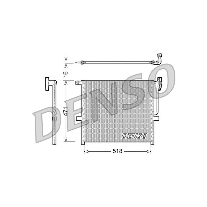 Condenseur, climatisation DENSO DCN05001