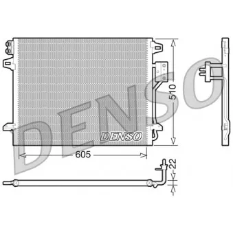 Condenseur, climatisation DENSO DCN06006