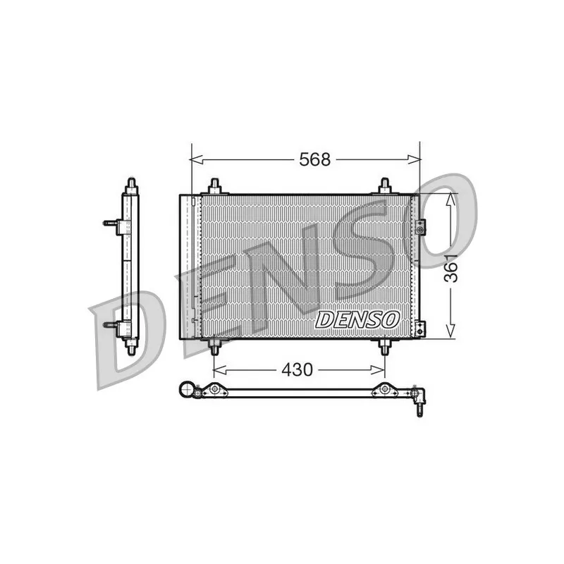 Condenseur, climatisation DENSO DCN07008