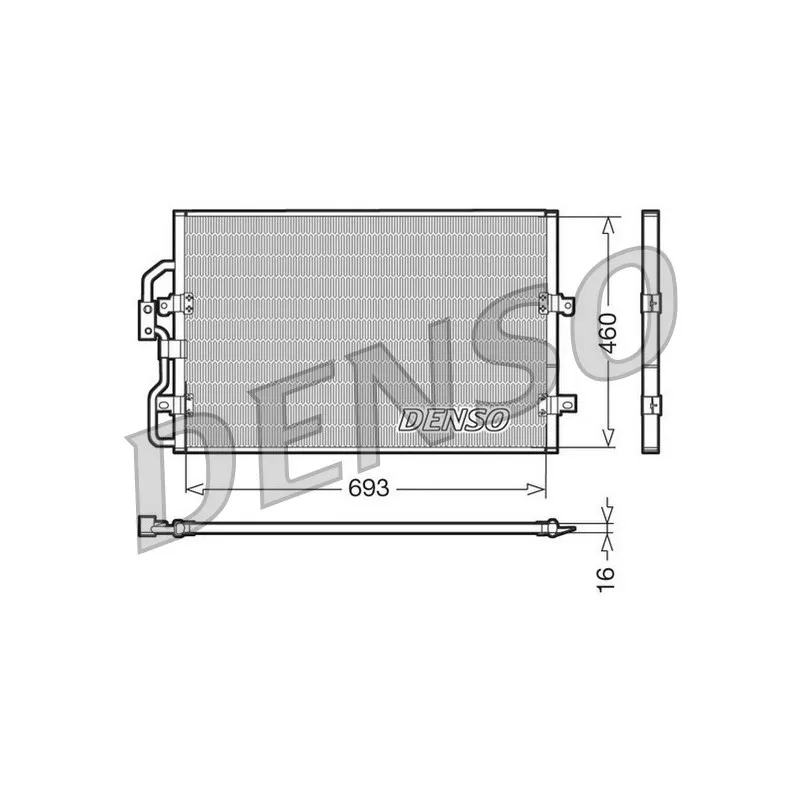 Condenseur, climatisation DENSO DCN07040
