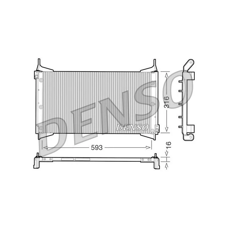 Condenseur, climatisation DENSO DCN09012