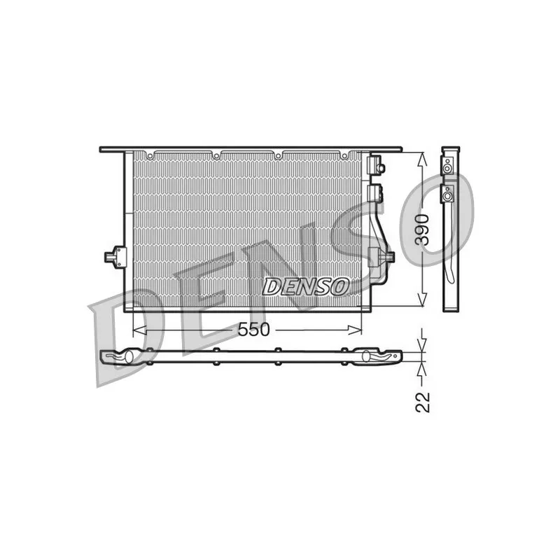 Condenseur, climatisation DENSO DCN10014