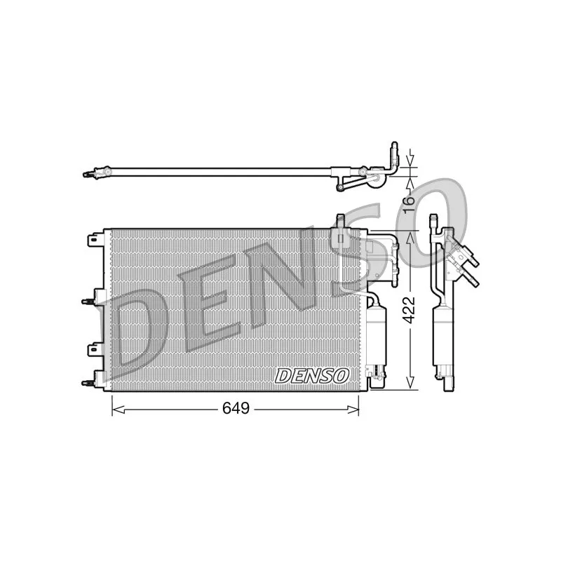 Condenseur, climatisation DENSO DCN10023