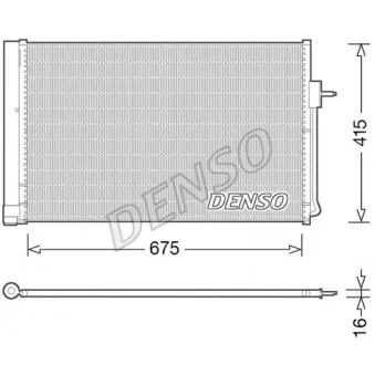 Condenseur, climatisation DENSO DCN15001