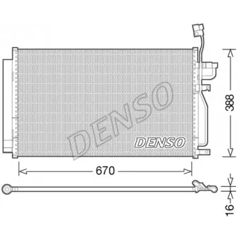 Condenseur, climatisation DENSO DCN15002