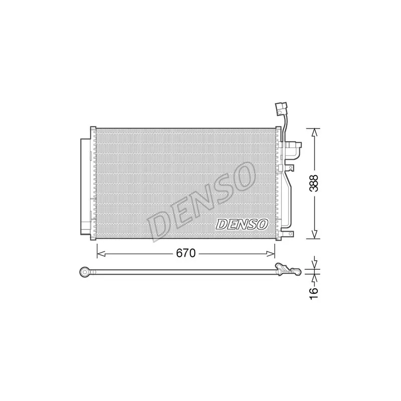 Condenseur, climatisation DENSO DCN15002