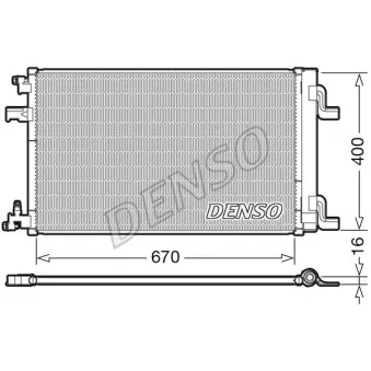 Condenseur, climatisation DENSO DCN20002