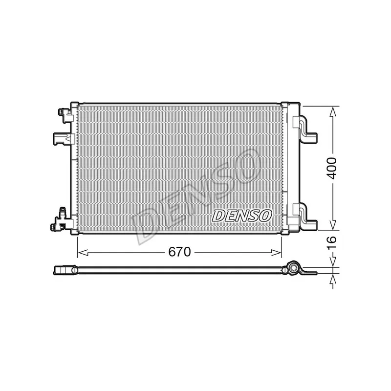Condenseur, climatisation DENSO DCN20002