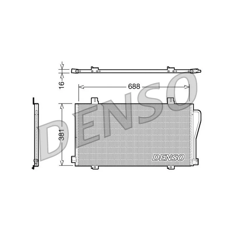 Condenseur, climatisation DENSO DCN23017