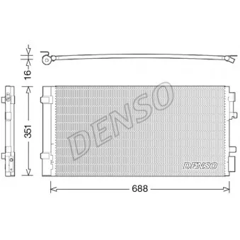 Condenseur, climatisation DENSO DCN23034