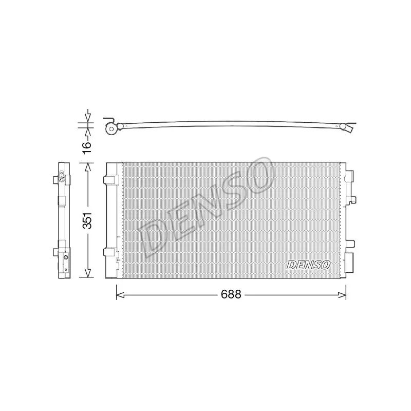 Condenseur, climatisation DENSO DCN23034