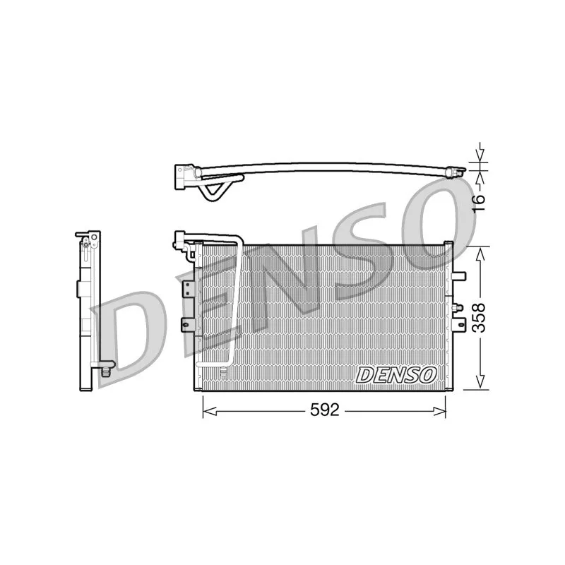 Condenseur, climatisation DENSO DCN25002