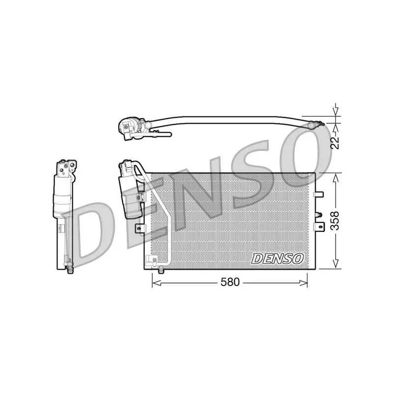 Condenseur, climatisation DENSO DCN25003