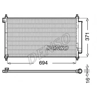 Condenseur, climatisation DENSO DCN40012