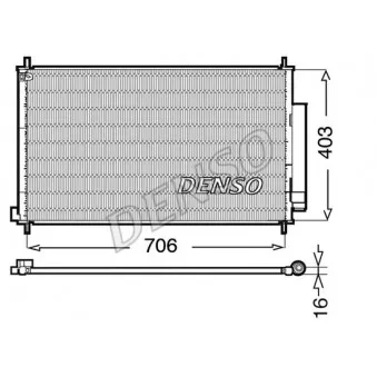 Condenseur, climatisation DENSO DCN40013